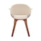Armen Living Adalyn Cream Faux Leather and Walnut Wood Dining Room Accent Chair LCADCHWACR - alternate 3